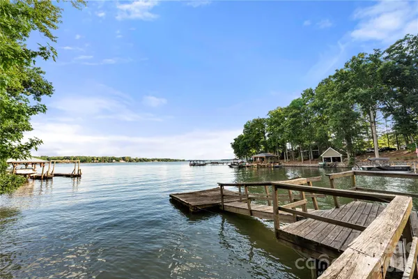 a view of a lake with a bench