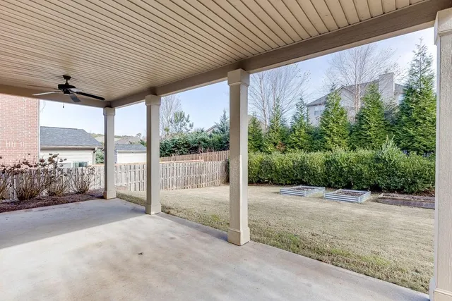 a view of a room with wooden walls