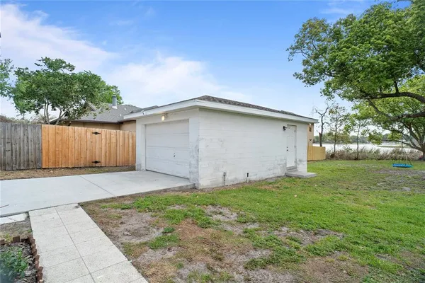 a backyard of a house