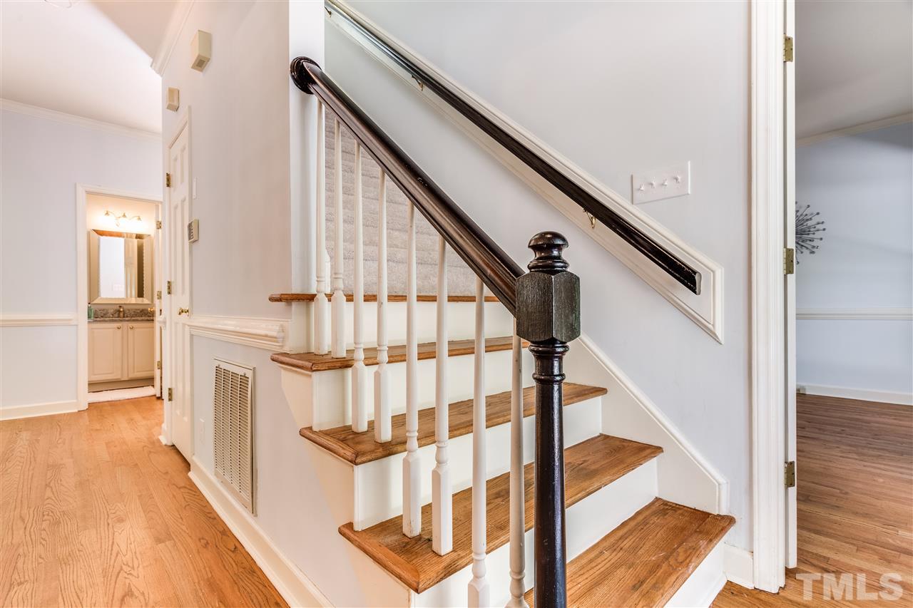 2915 Buckingham Road Durham, NC 27707 - Photo 5 of 25 a view of entryway and hall with wooden floor