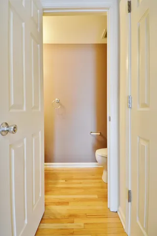 a view of a bathroom with a tub