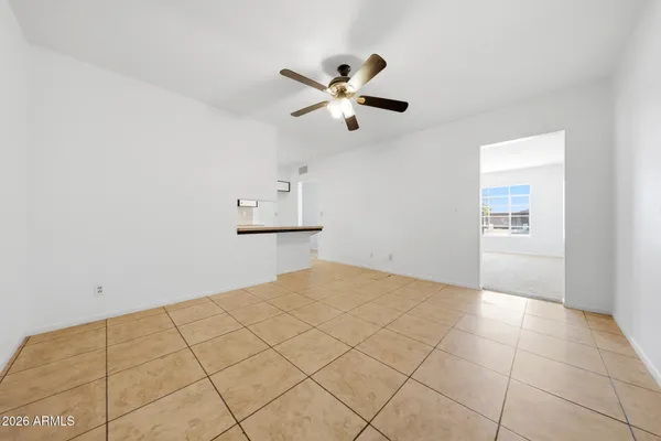 a view of an empty room