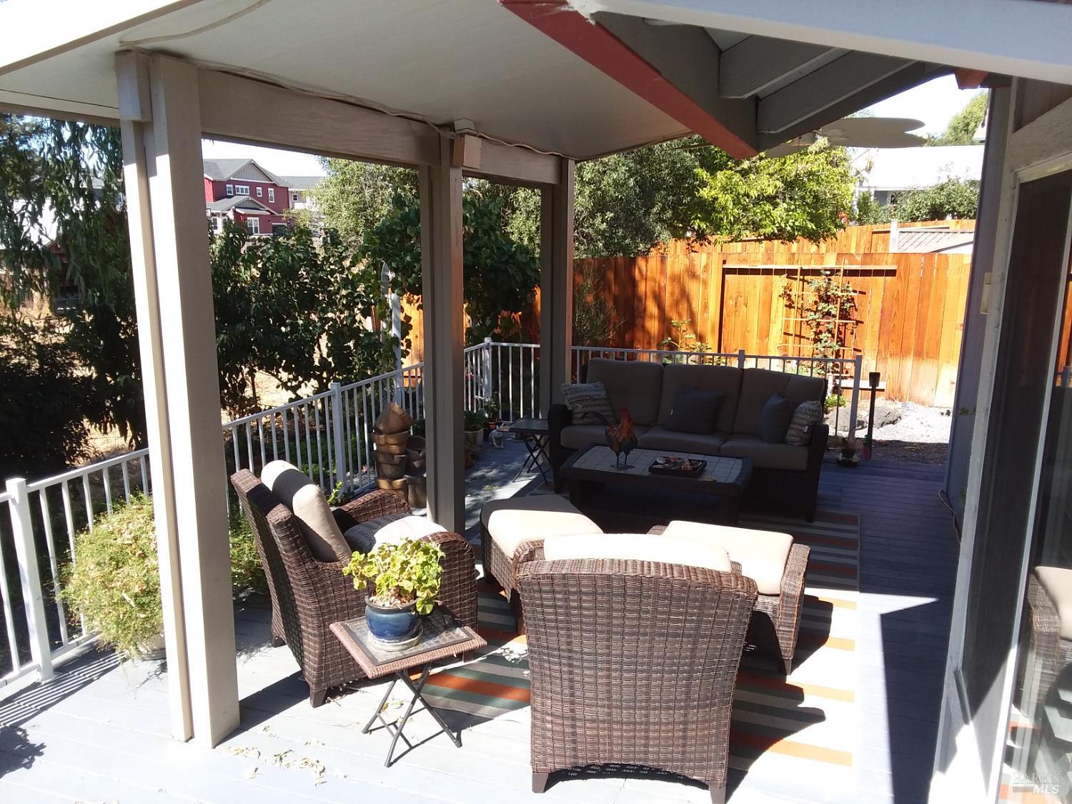 8873 Lebec Lane Cotati, CA 94931 - Photo 34 of 49 Newer redwood fencing on all three sides of the yard.