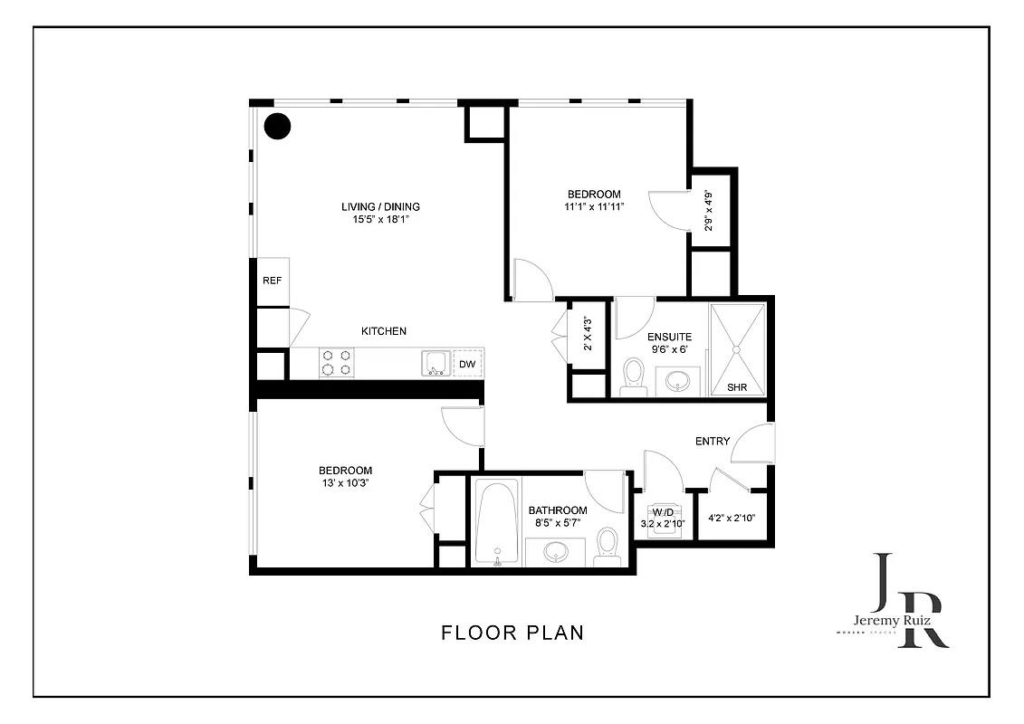 3 Court Square, Unit 902 Queens, NY 11101 - Photo 11 of 11 a picture of a floor plan