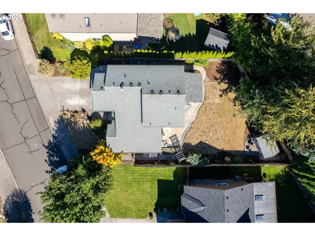 aerial view of a house