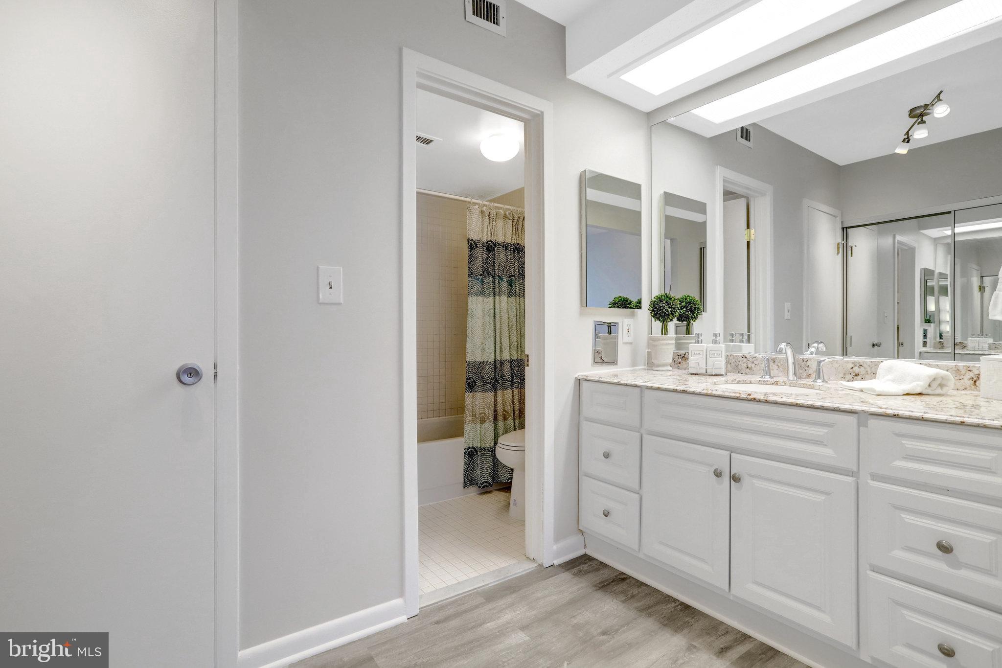 5501 Seminary Road, Unit 514S Falls Church, VA 22041 - Photo 7 of 72 a spacious bathroom with a double vanity sink and a mirror