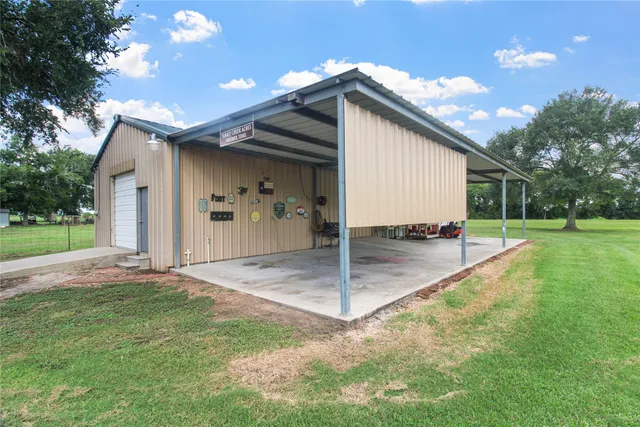 a view of a golf course with a lake