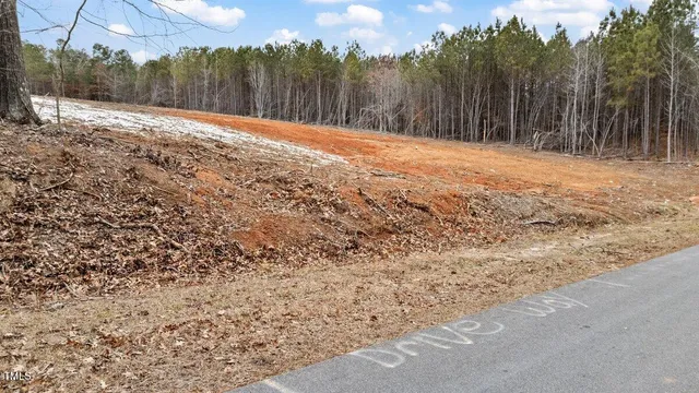a view of a backyard of the house