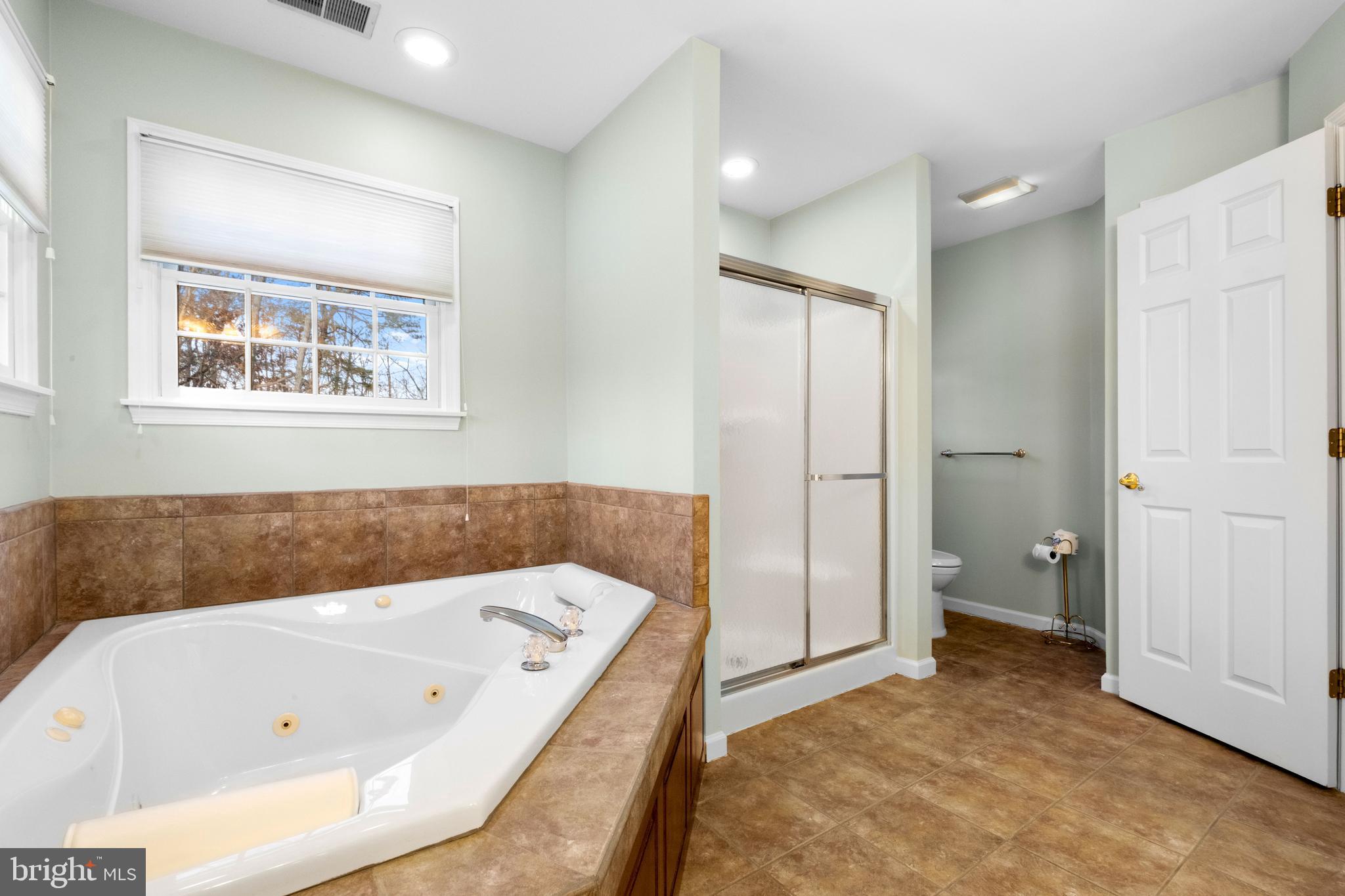 1 Braddocks Mill Road Medford, NJ 08055 - Photo 32 of 61 a bathroom with a tub a sink and a shower