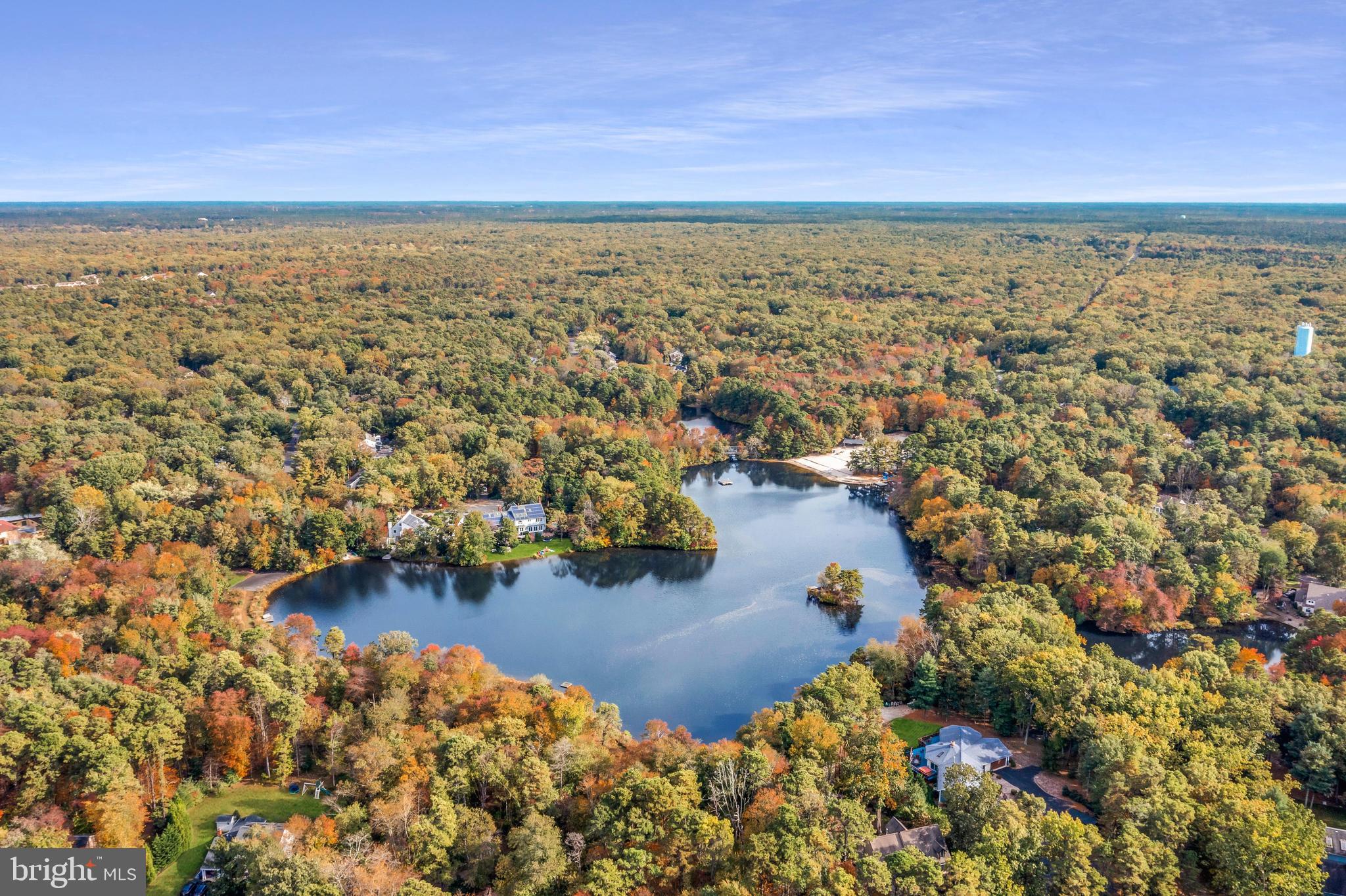 1 Braddocks Mill Road Medford, NJ 08055 - Photo 61 of 61 an aerial view of residential building and lake