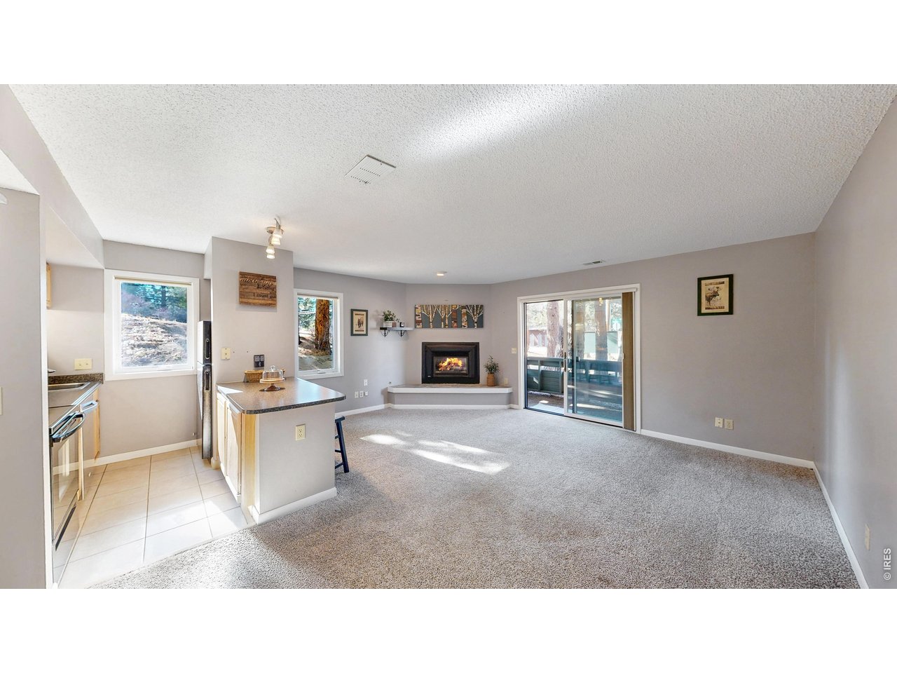 200 Riverside Drive, Unit 1 Estes Park, CO 80517 - Photo 6 of 27 a living room with furniture and a flat screen tv