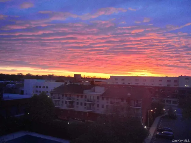 a view of city and mountain