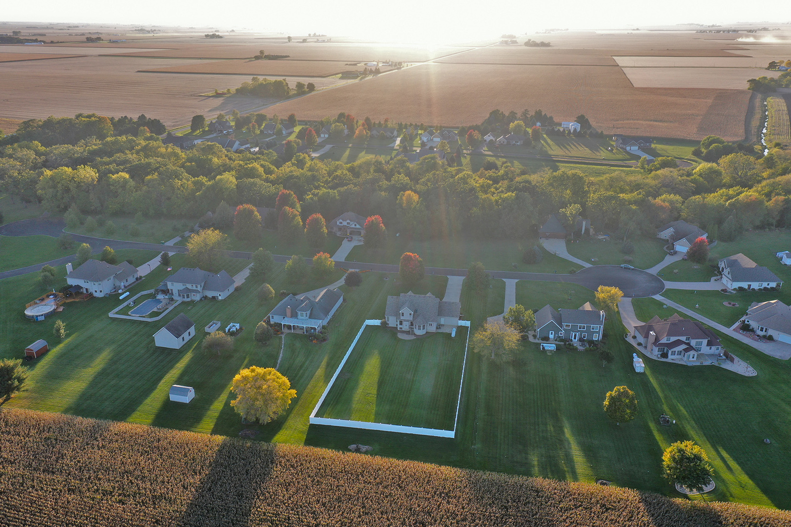 3618 East 1769th Road Ottawa, IL 61350 - Photo 33 of 36 an aerial view of a house with a lake view