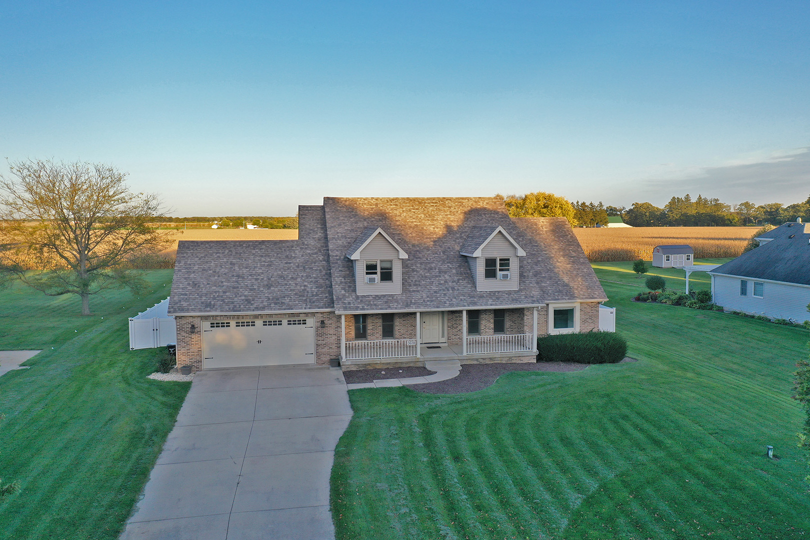 3618 East 1769th Road Ottawa, IL 61350 - Photo 34 of 36 a aerial view of a house with yard and a sitting area