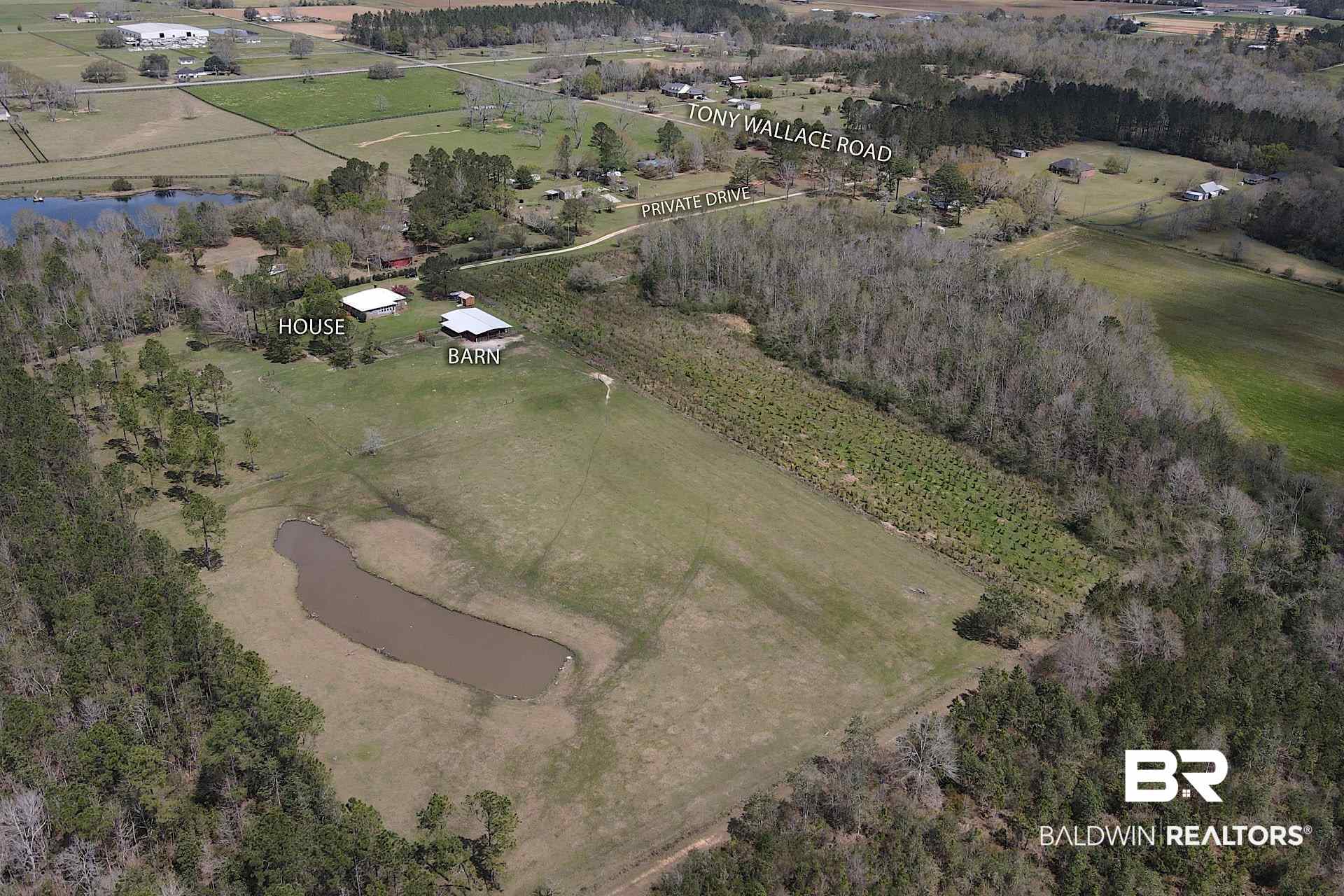 23211 Tony Wallace Road Robertsdale, AL 36567 - Photo 5 of 41 Aerial View