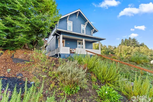 a house view with a garden space