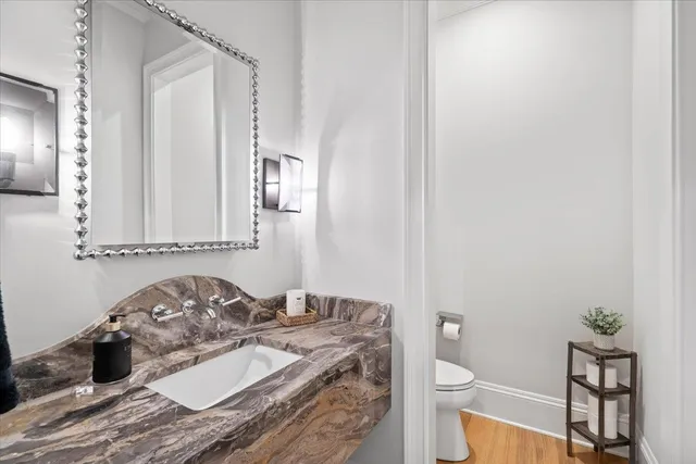 a patio with a table and chairs