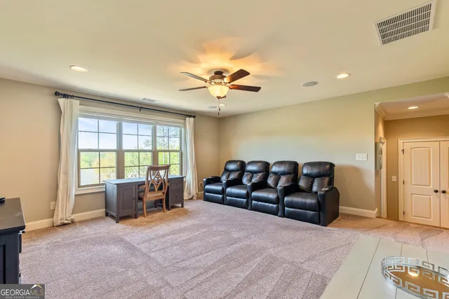 a view of a lake with a mountain in the background