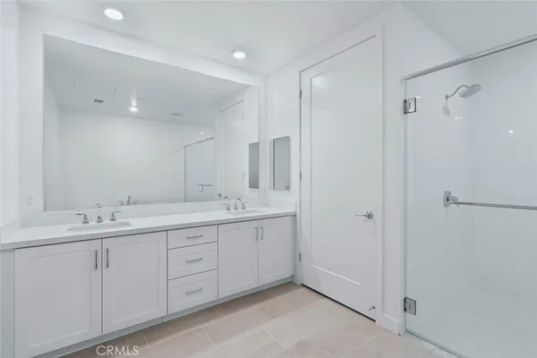 a view of a livingroom from a hallway