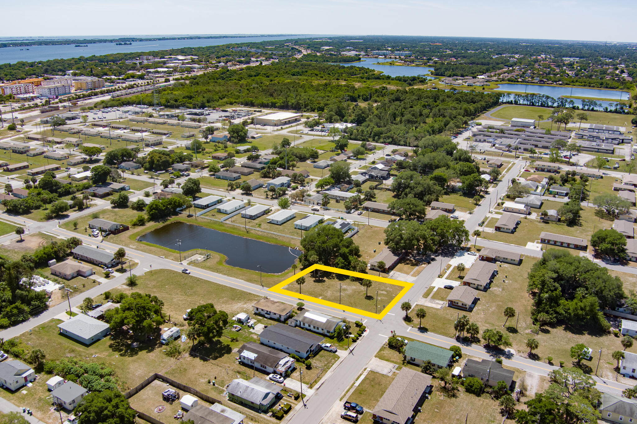 535 Bernard Street Cocoa, FL 32922 - Photo 11 of 16 an aerial view of residential houses with outdoor space