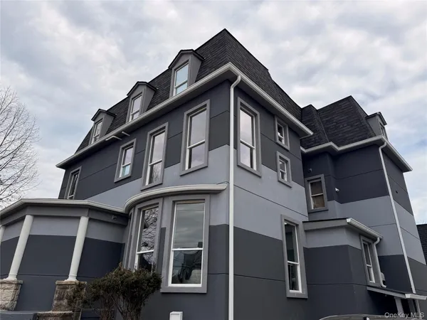 a front view of a house
