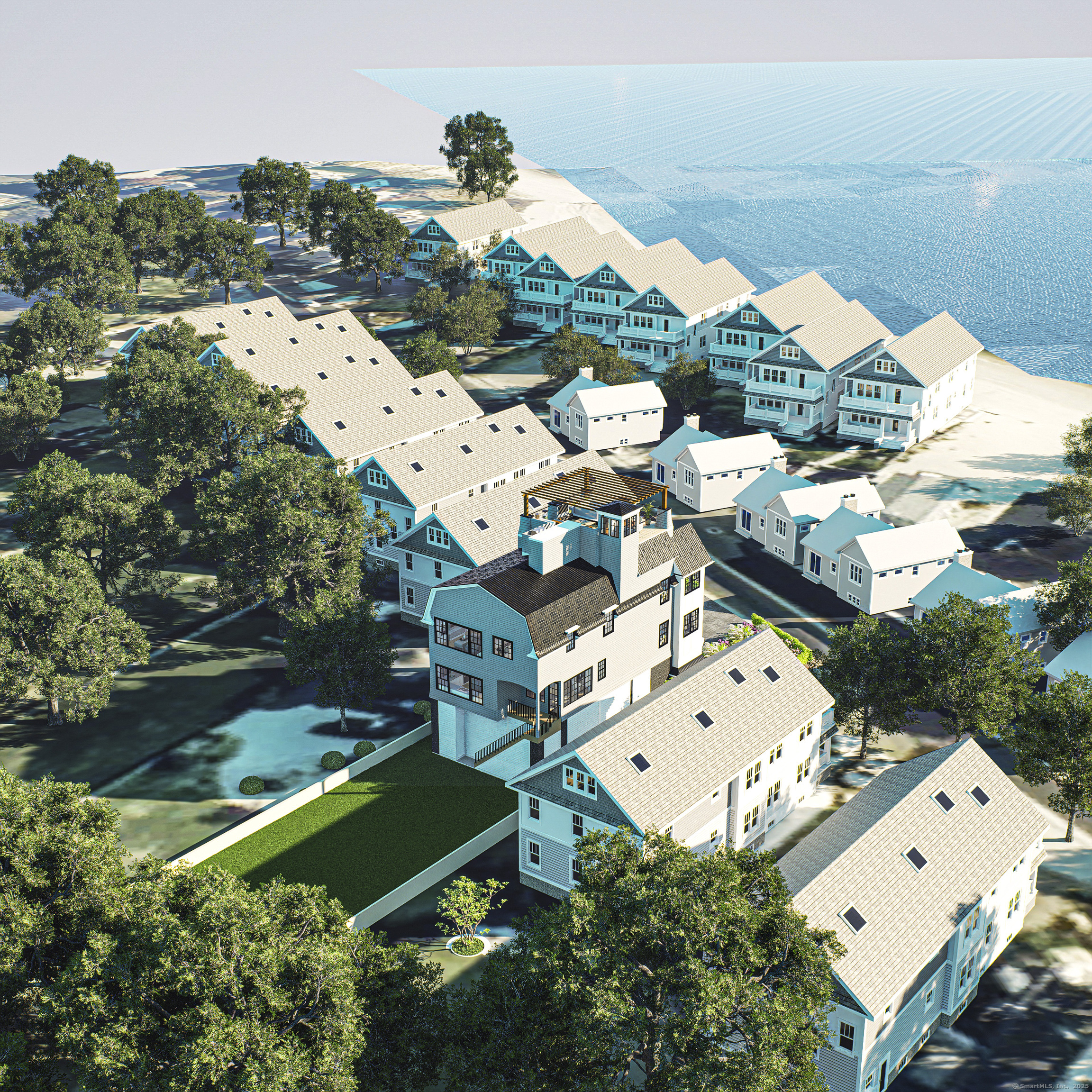 1008 Fairfield Beach Road Fairfield, CT 06824 - Photo 21 of 27 an aerial view of a house with a garden