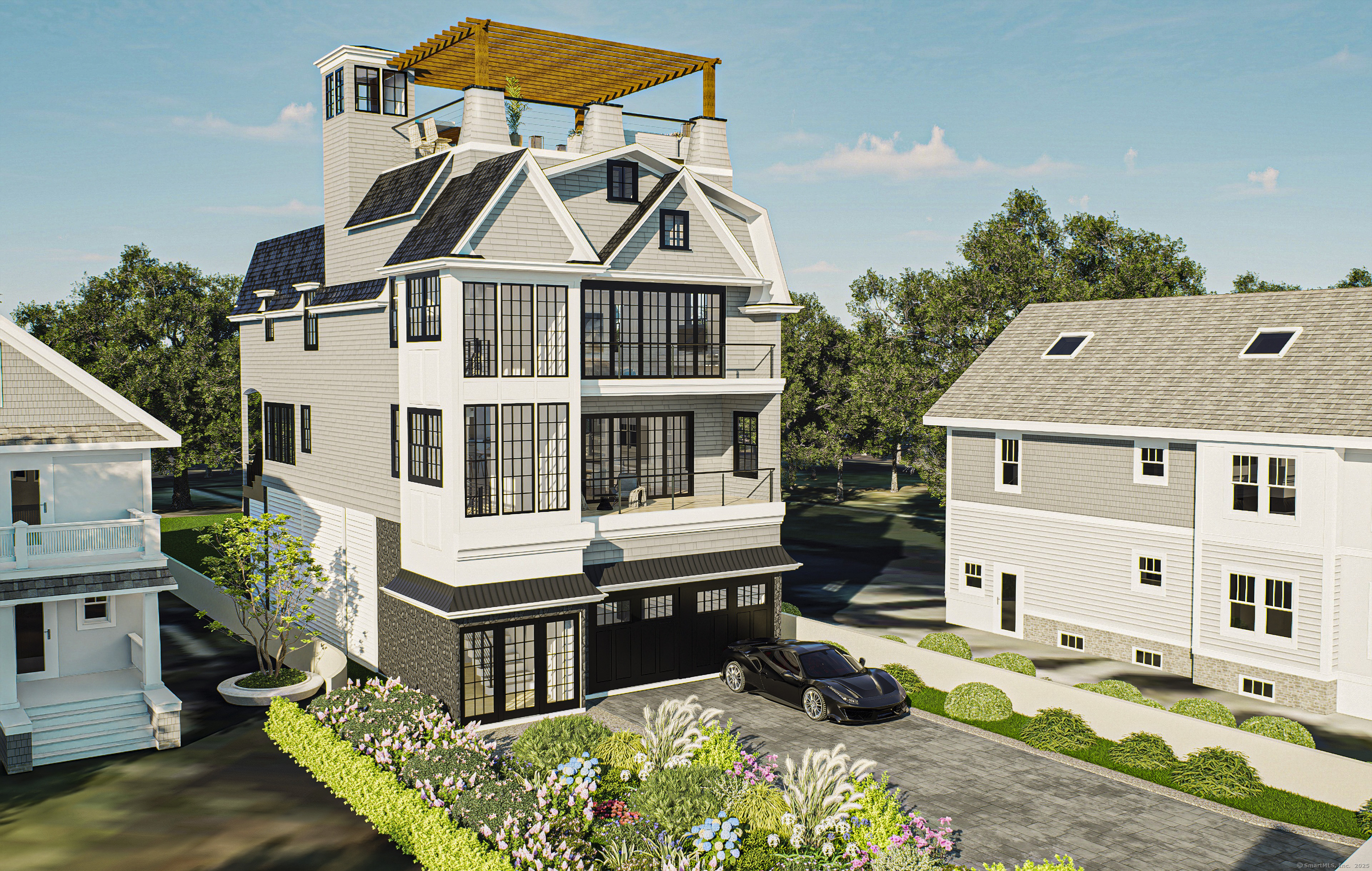 1008 Fairfield Beach Road Fairfield, CT 06824 - Photo 24 of 27 a front view of a house with garden