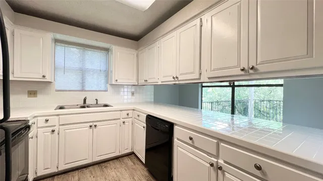 a kitchen with appliances cabinets and a sink