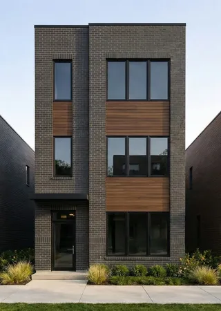 a front view of a house