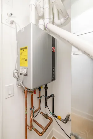 a room with storage and utility