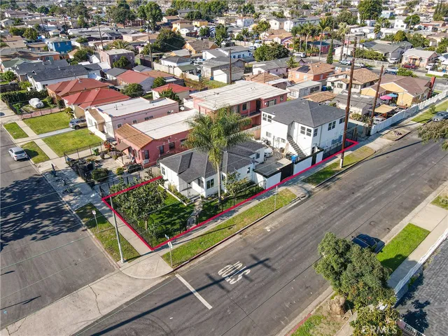 an aerial view of a city