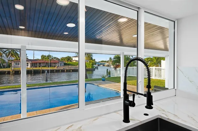 a view of living room with balcony