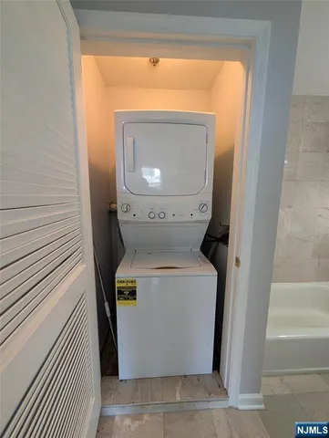 a utility room with a washer and dryer