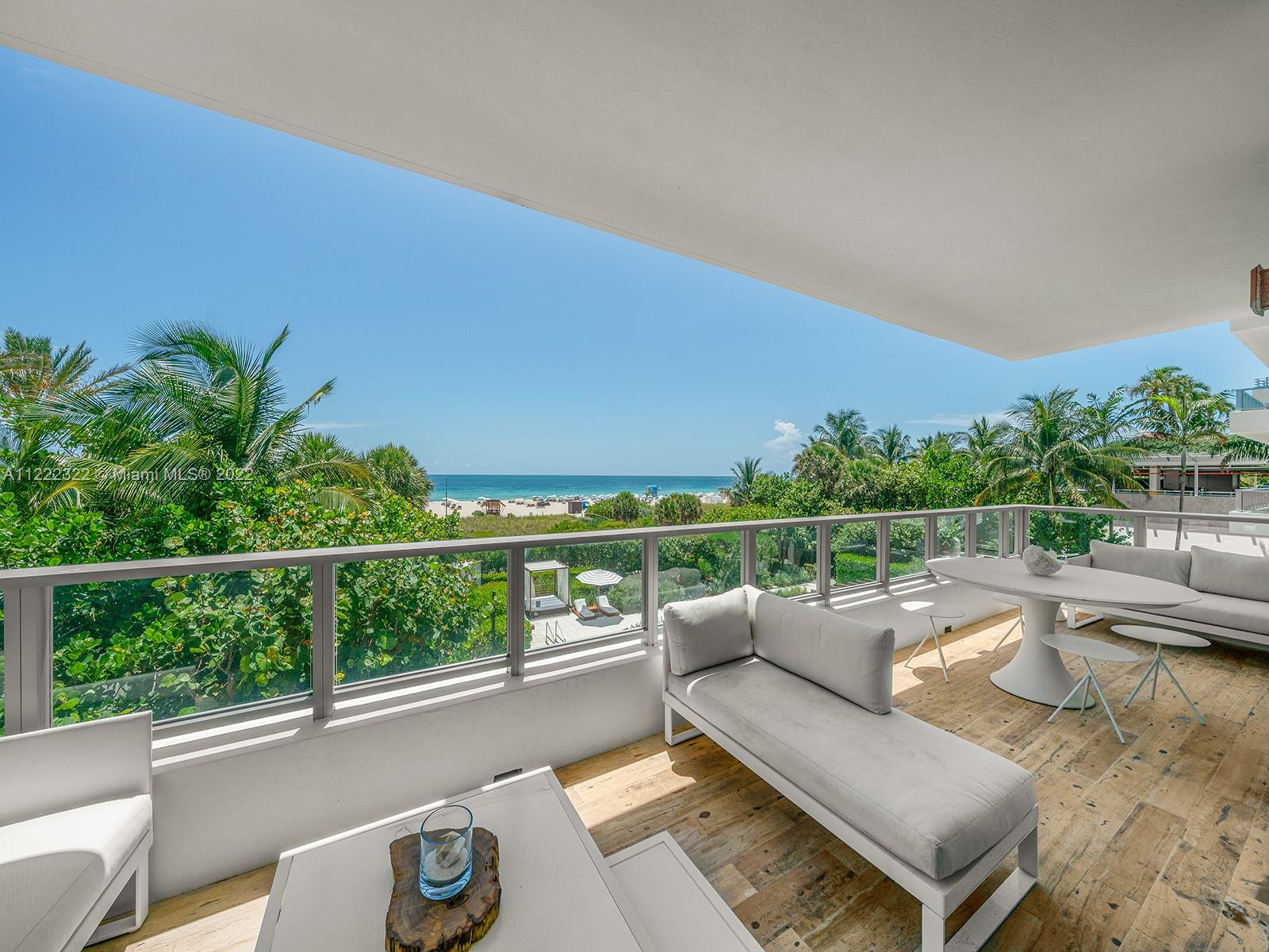 125 Ocean Drive, Unit U0301 Miami Beach, FL 33139 - Photo 15 of 15 a view of balcony with furniture and city view