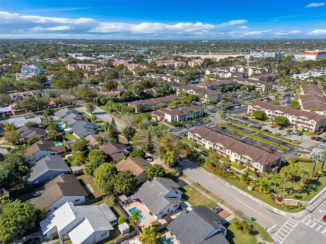 an aerial view of a city