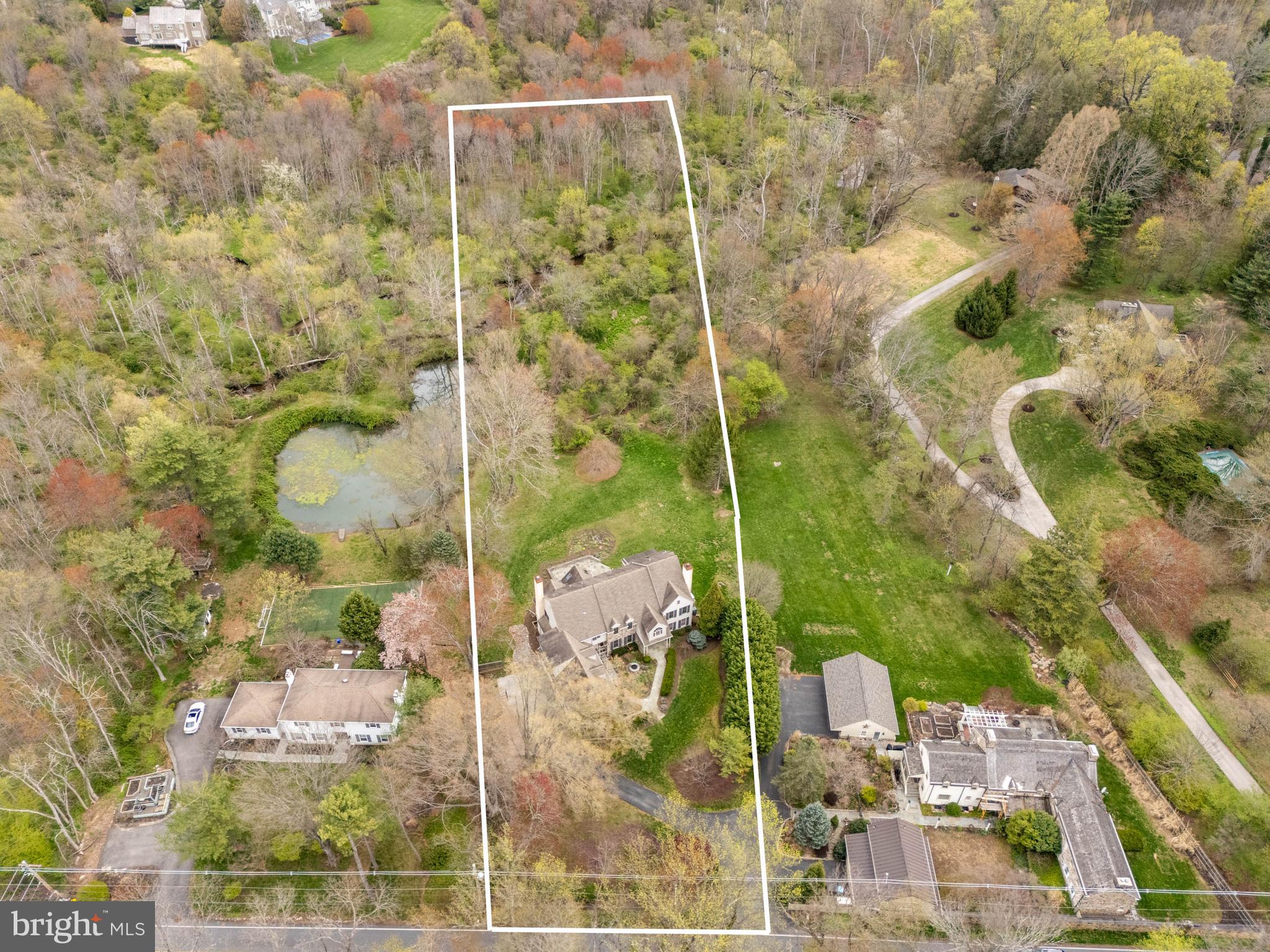 607 Newtown Road Berwyn, PA 19312 - Photo 79 of 83 Nestled on nearly 2 acres of private grounds