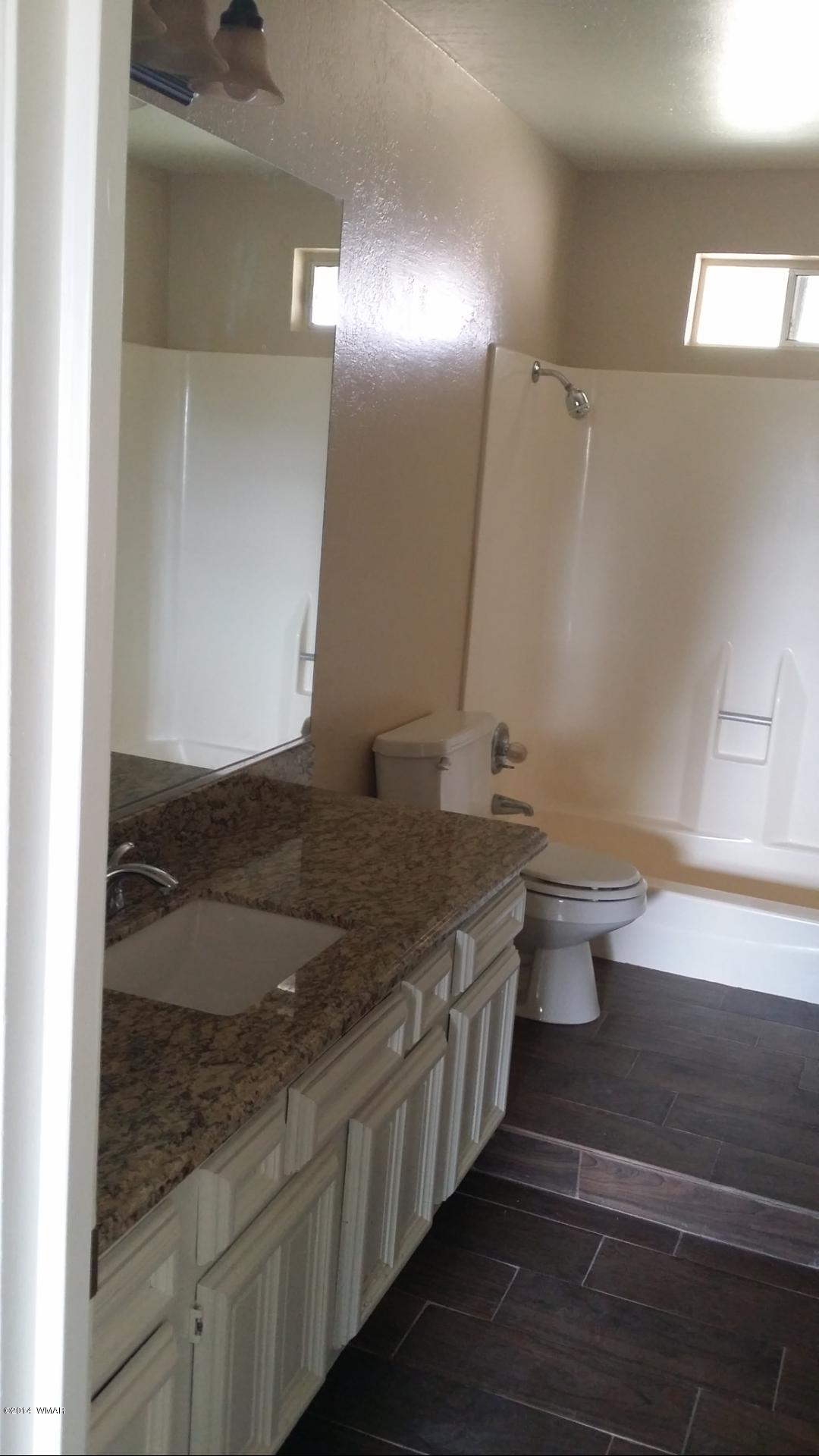 830 Cattle Lane Taylor, AZ 85939 - Photo 7 of 8 a bathroom with a granite countertop sink and a toilet
