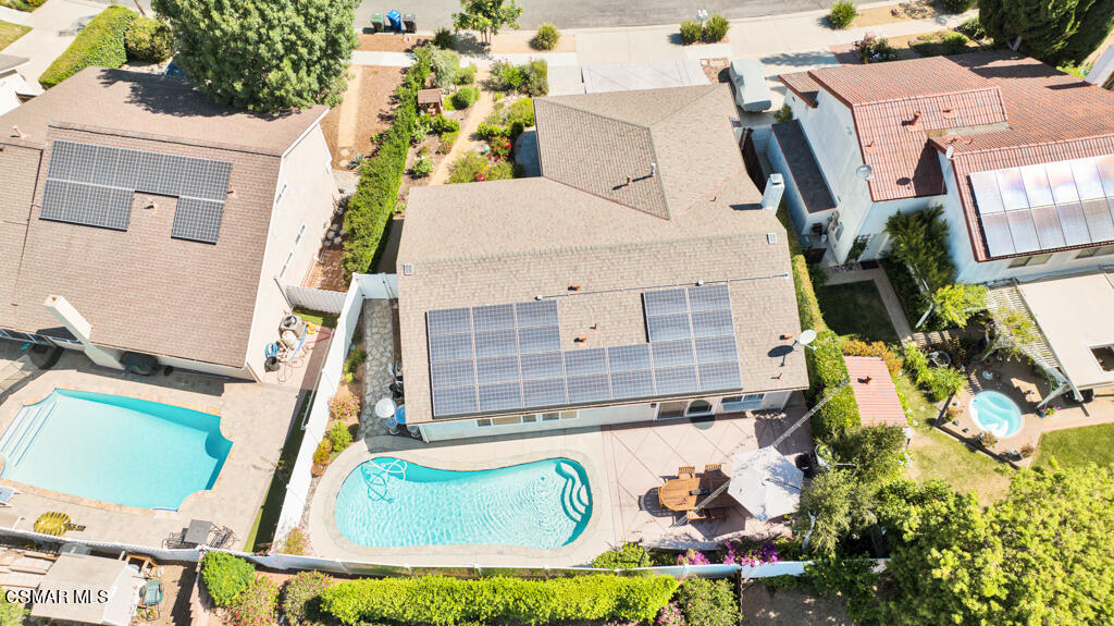 2685 Velarde Drive Thousand Oaks, CA 91360 - Photo 37 of 40 an aerial view of a house with swimming pool and sitting area