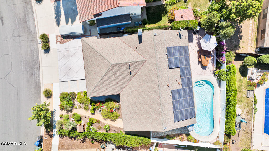 2685 Velarde Drive Thousand Oaks, CA 91360 - Photo 38 of 40 an aerial view of a house with a yard and large trees