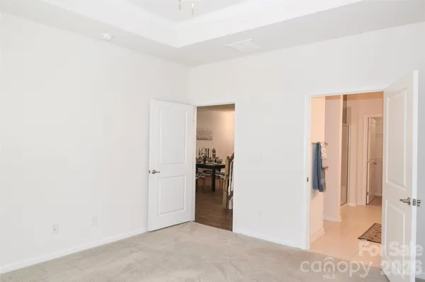an empty room with closet