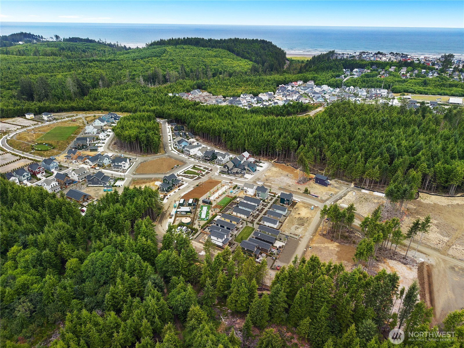 22 Bungalow Loop Pacific Beach, WA 98571 - Photo 18 of 34 an aerial view of residential houses with outdoor space and river