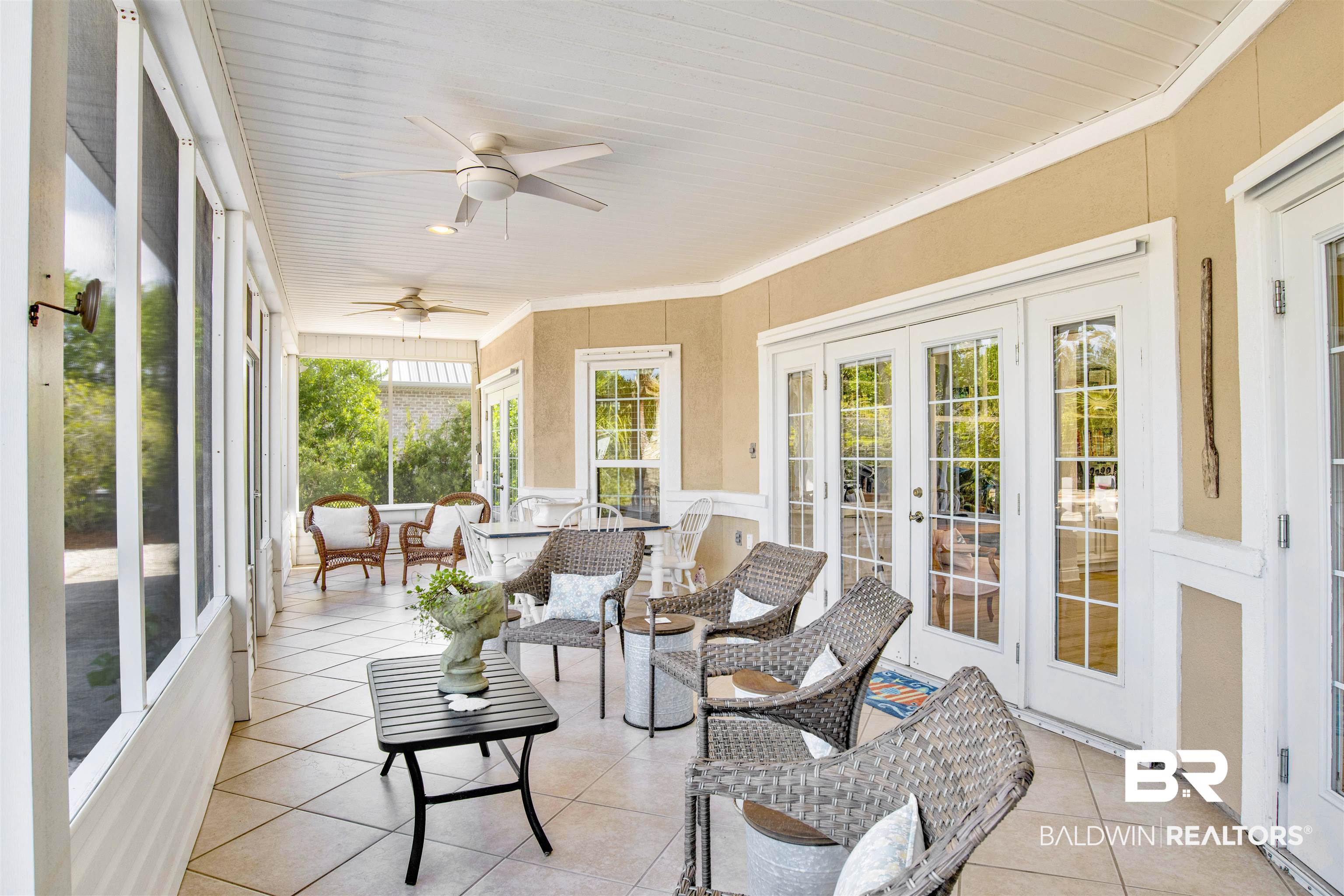 31295 River Road Orange Beach, AL 36561 - Photo 4 of 58 Sunroom with french doors and ceiling fan