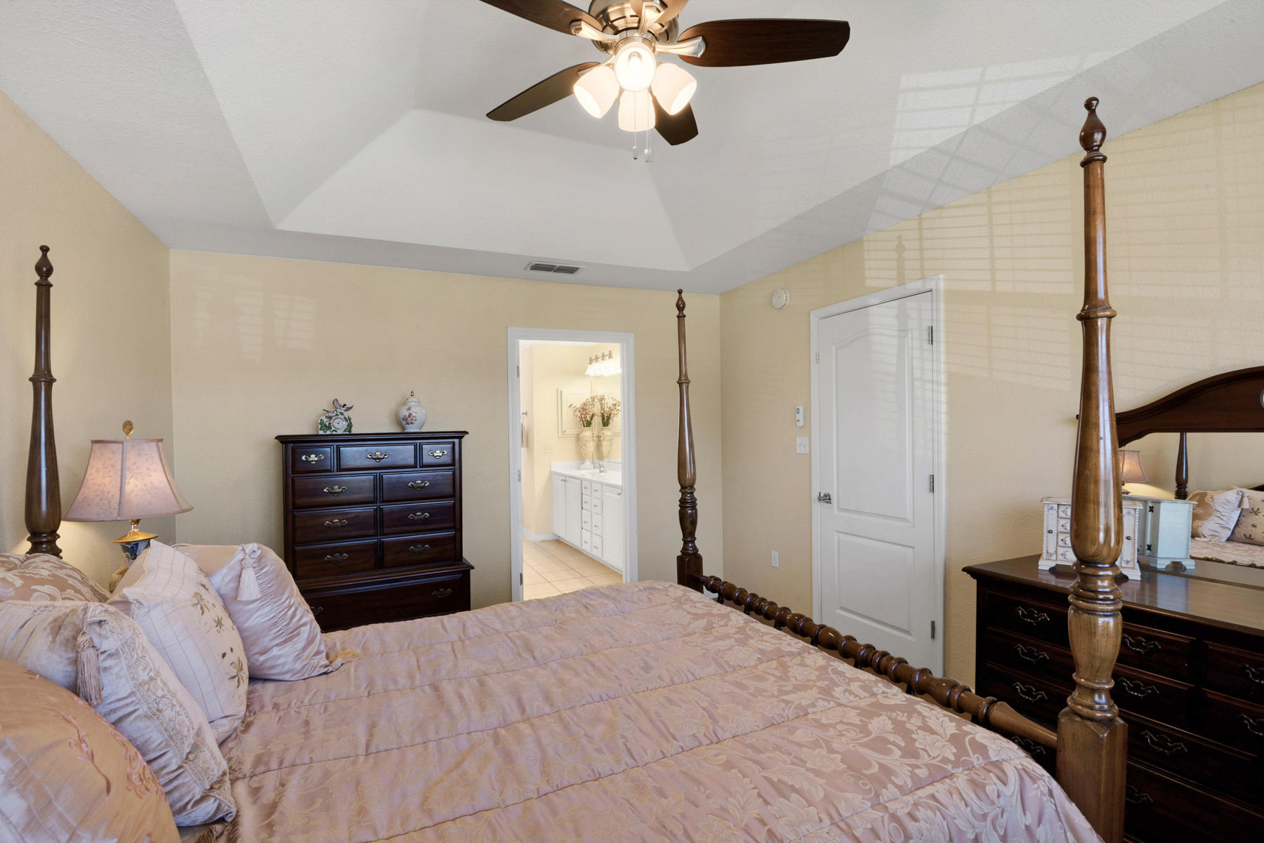 30 Red Maple Court Santa Rosa Beach, FL 32459 - Photo 28 of 36 a bedroom with a bed and a chandelier