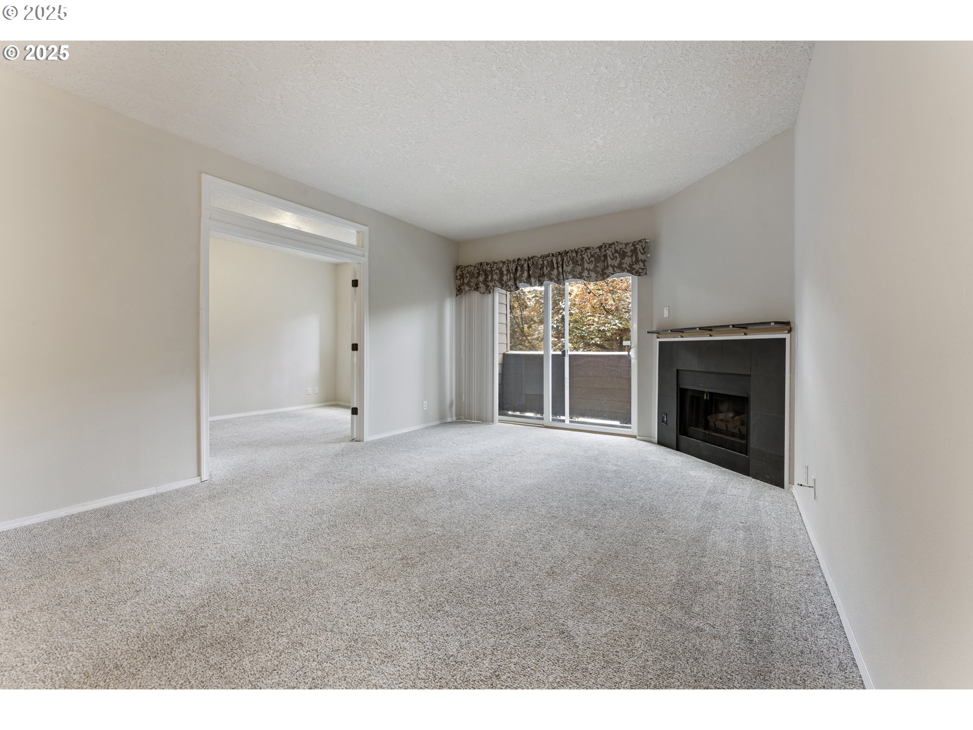 4320 South Corbett Avenue, Unit 202 Portland, OR 97239 - Photo 17 of 33 a view of an empty room with a fireplace