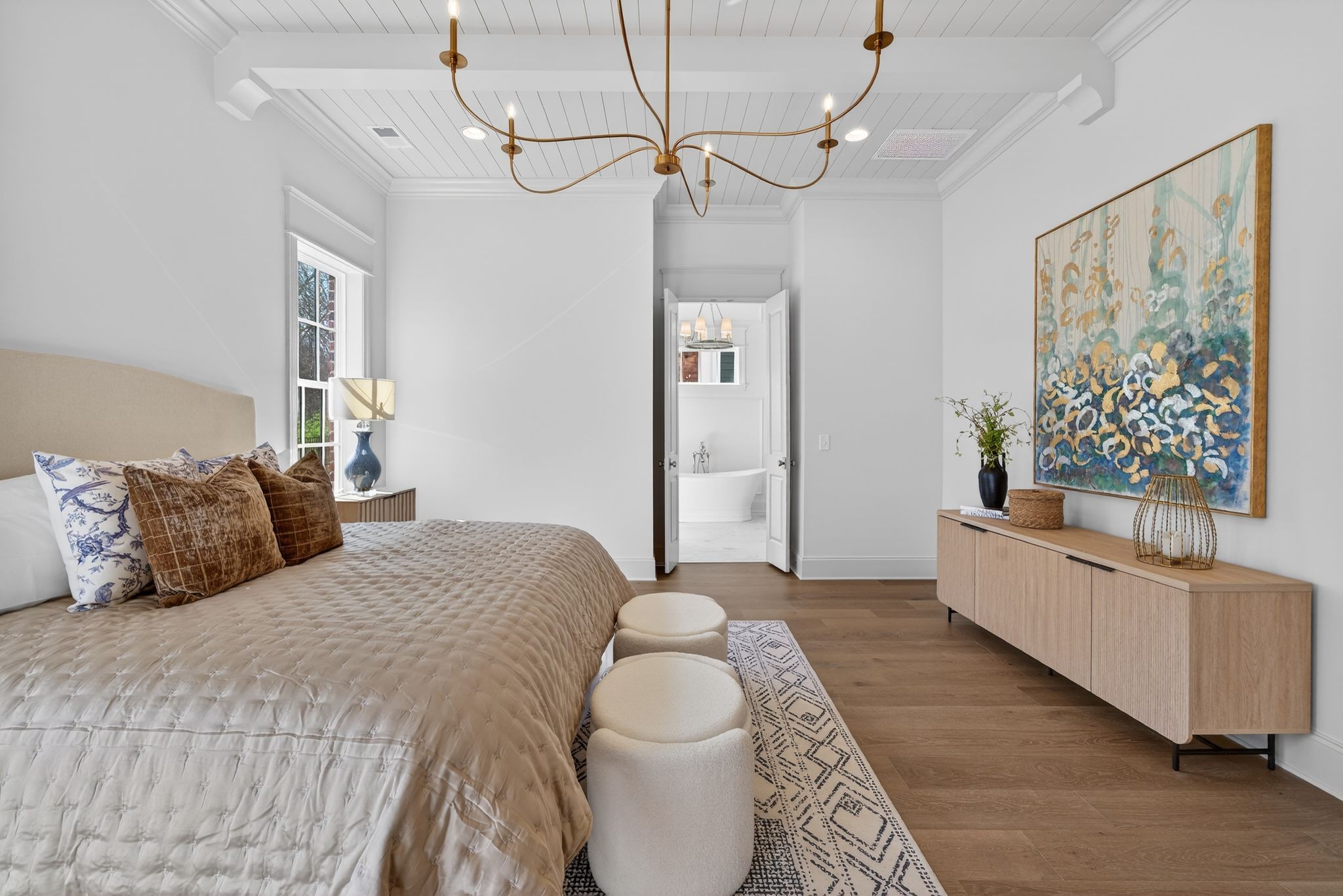 7042 Kinderhook Road Nashville, TN 37221 - Photo 44 of 87 a bedroom with a large bed and a couch