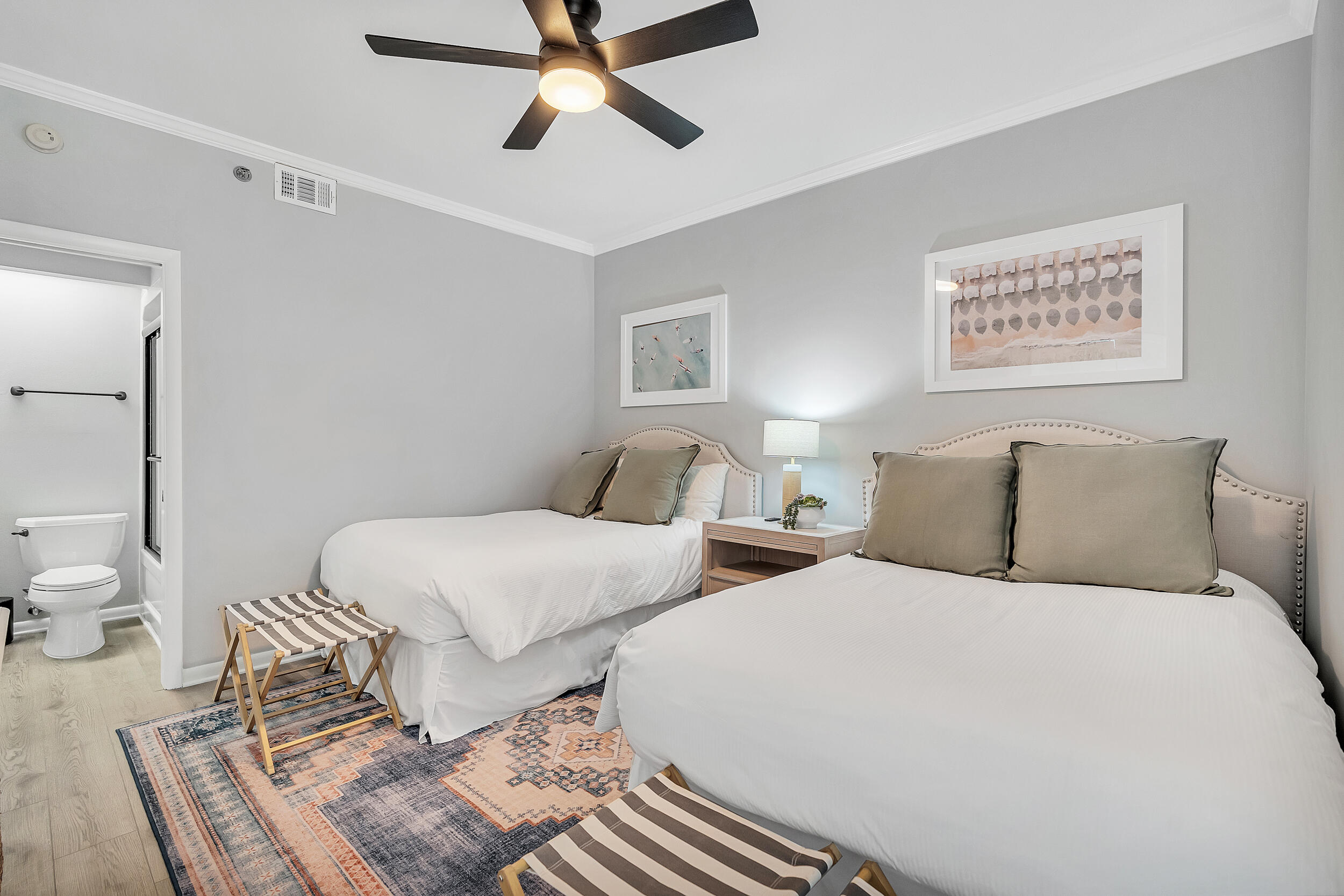 10254 East Co Highway, Unit 233 Inlet Beach, FL 32461 - Photo 26 of 46 a bedroom with two beds and painting on the wall