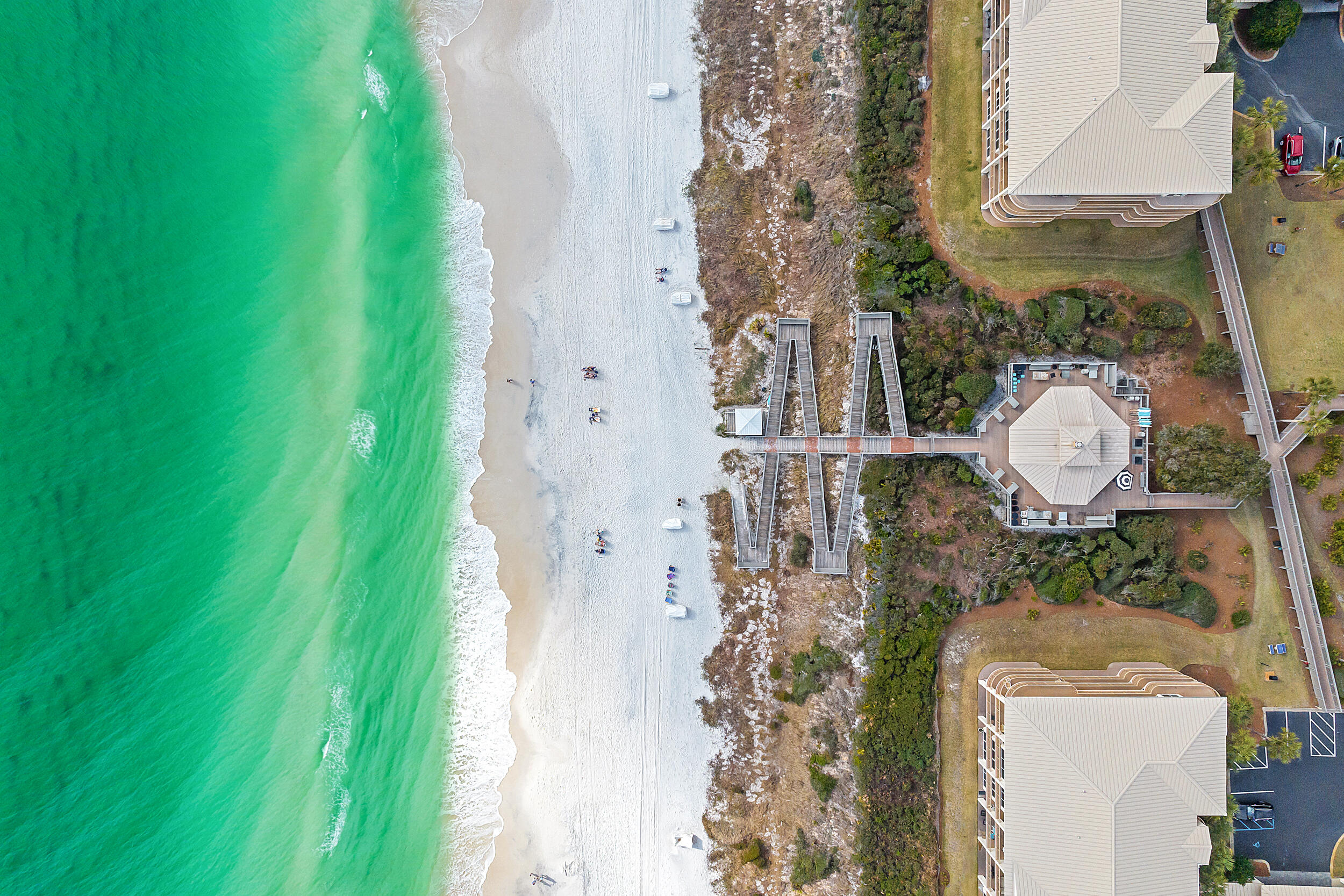 10254 East Co Highway, Unit 233 Inlet Beach, FL 32461 - Photo 31 of 46 a bathroom with a toilet and a shower curtain