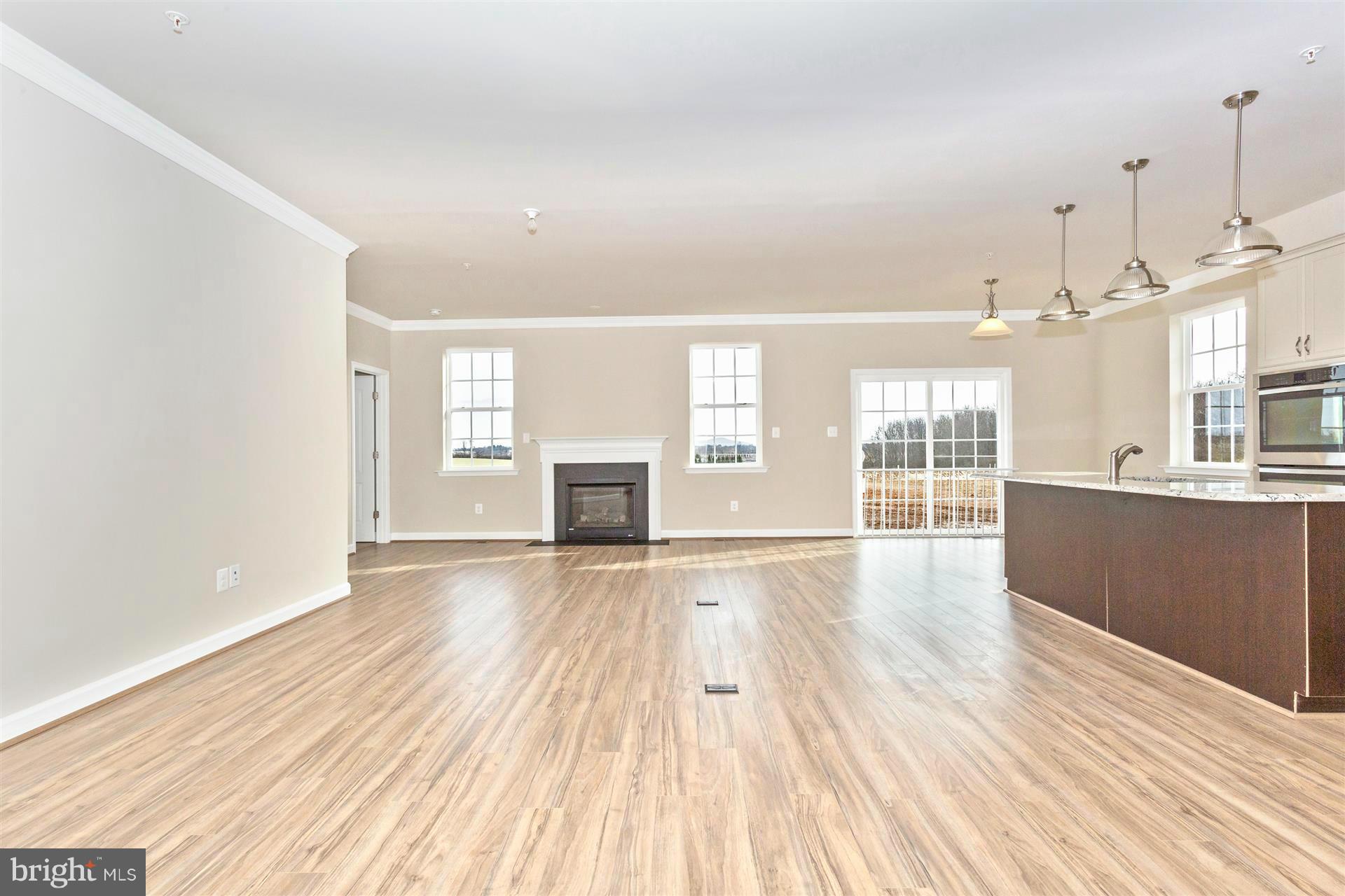 5305 Renn Road Frederick, MD 21703 - Photo 3 of 13 a view of empty room with wooden floor and fireplace