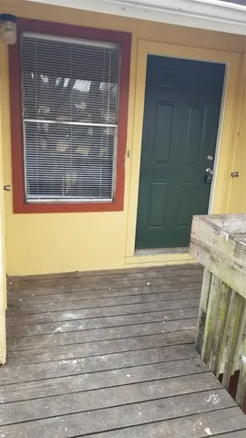 a view of a door of the house