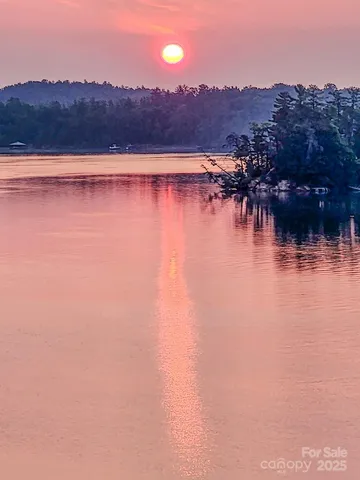 a view of lake and mountain